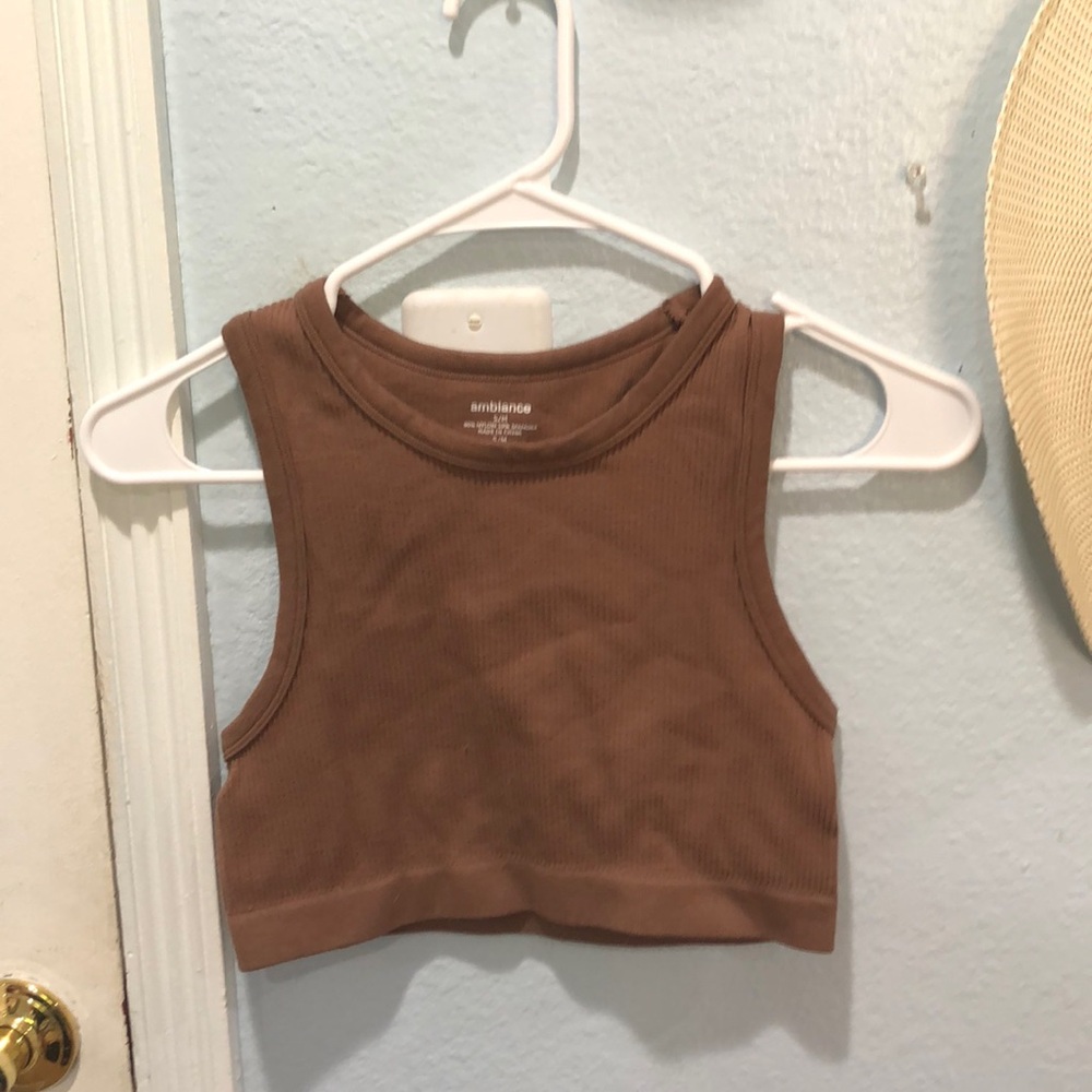 Ribbed cropped tank top set